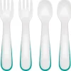 Oxo - Multipack de garfo e colher de plástico Tot 4Pk, azul-petróleo Hot