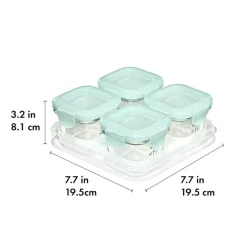 Oxo - Tot Glass Baby Blocks Food Storage Containers 4 Oz Sale