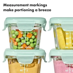 Oxo - Tot Glass Baby Blocks Food Storage Containers 4 Oz Sale
