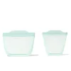 Oxo - Sacos reutilizáveis ​​de silicone Tot - Conjunto de 2 peças para copos e lanches, Opal Outlet