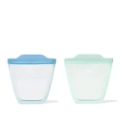 Oxo - Tot Silicone Sacos Reutilizáveis ​​2 Pc Stand Up Cup Set, Opal E Dusk Fashion