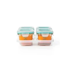 Oxo Tot Glass Baby Blocks 4 oz - Teal New