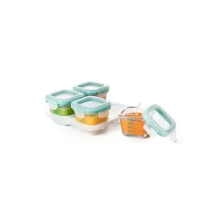 Oxo Tot Glass Baby Blocks 4 oz - Teal New