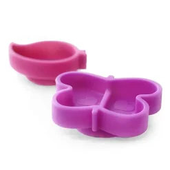 Kushies Baby Pacote com 2 mini tigelas de silicone Kushies Silidip (fúcsia/roxo) Clearance
