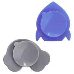 Kushies Baby Pacote com 2 mini tigelas de silicone Kushies Silidip (azul/cinza) Outlet