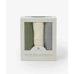 Little Unicorn Pacote com 3 samambaias de musselina de algodão e unicórnio Outlet