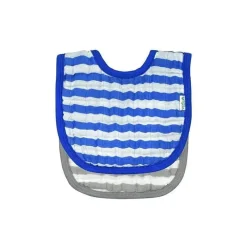 Green Sprouts Pacote de 2 babadores de musselina com brotos verdes, conjunto azul royal Clearance