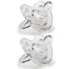 Chicco Pacote de 2 chupetas de silicone macio NaturalFit, transparente 6-12M Clearance
