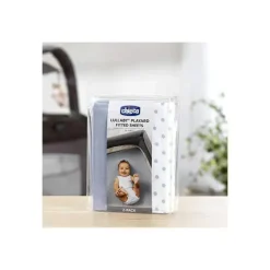 Chicco Pacote de 2 lençóis Lullaby Playard, ponto azul Clearance