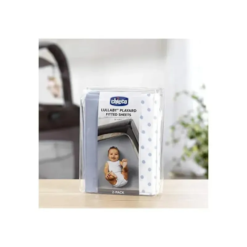 pacote_de__lenis_chicco_l_SKUtRdsRCKz_1.webp Chicco Pacote de 2 lençóis Lullaby Playard, ponto azul Clearance