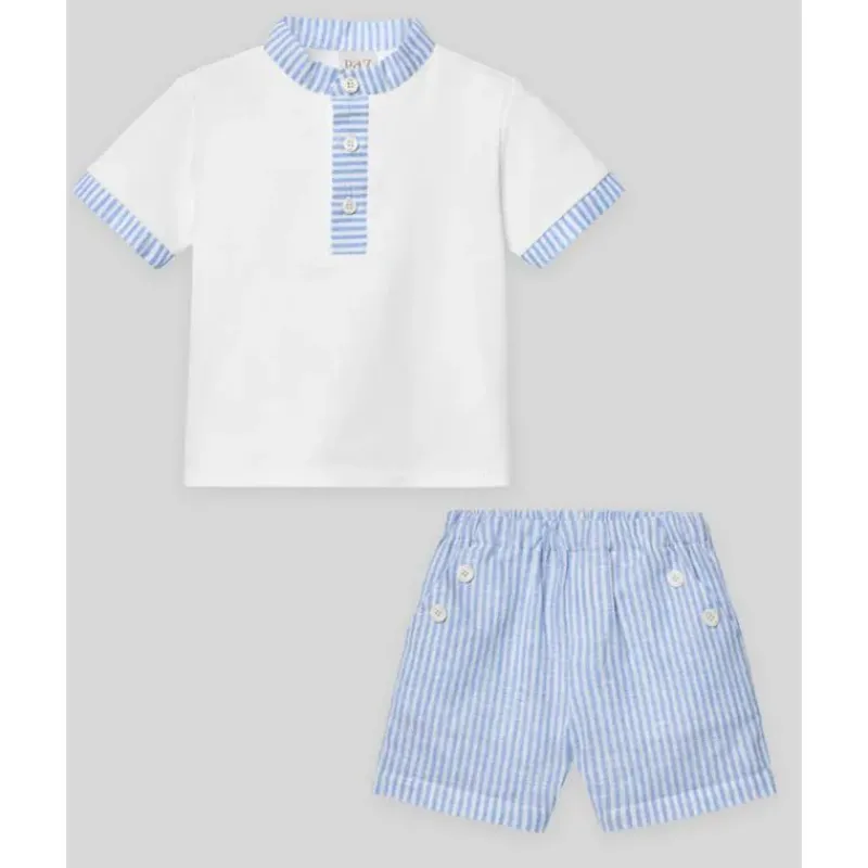 paz_rodriguez__baby_boy_s_SKUFLiW8l5l_0.webp Paz Rodriguez - Baby Boy Set Knit Newborn Shirt + Shorts Dorna, White Hot