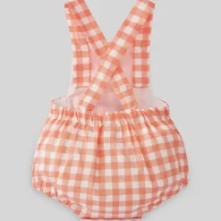 Paz Rodriguez - Baby Girl Woven Macacão Milu, Tangerina Sale