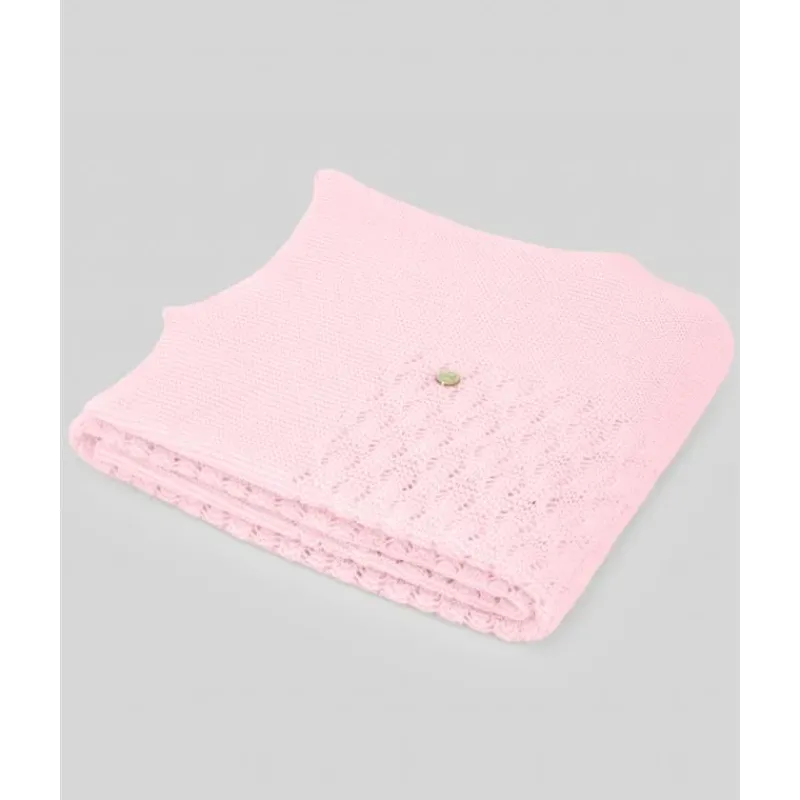 paz_rodriguez__baby_girl__SKUqN1wOq0k_0.webp Paz Rodriguez - Baby Girl Knit Newborn Shawl Bico, Chalk Pink Outlet