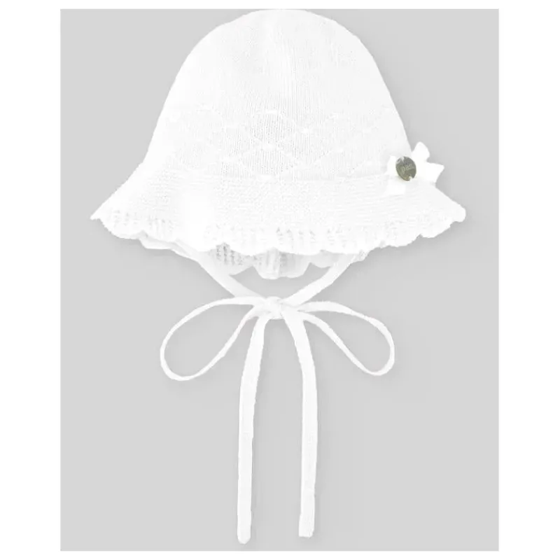 paz_rodriguez__baby_knit__SKU8lvs8f0G_0.webp Paz Rodriguez - Baby Knit Newborn Bonnet Linda, Chalk Pink/White Sale