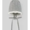Paz Rodriguez - Baby Knit Newborn Bonnet, Cinza Pérola Online