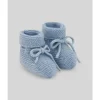 Paz Rodriguez - Baby Knit Newborn Booties Esencial, Azul Giz Best