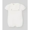Paz Rodriguez - Baby Knit Newborn Romper Lino, White Best