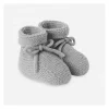 Paz Rodriguez - Baby Knit Newborn Booties Esencial, Cinza Pérola Online