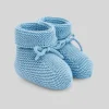 Paz Rodriguez - Baby Knit Booties Esencial, Ocean Blue Discount