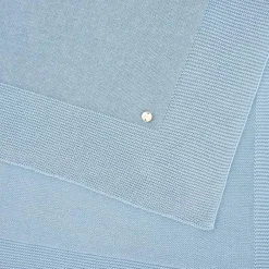 Paz Rodriguez - Baby Knit Newborn Blanket Esencial, Sky Blue Clearance