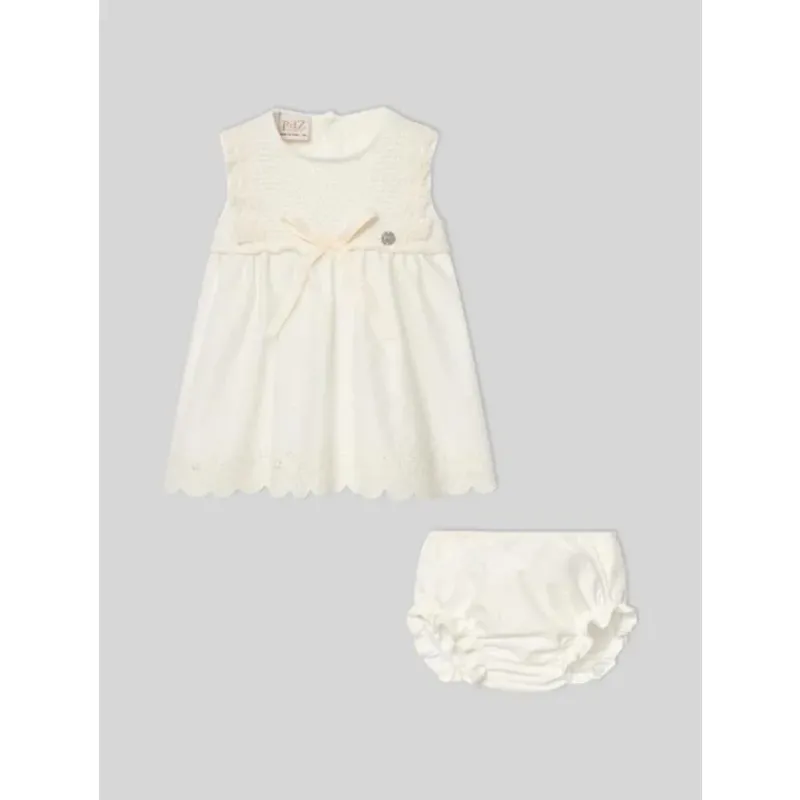 paz_rodriguez__baby_set_k_SKUjnHYFCFB_0.webp Paz Rodriguez - Baby Set Knit Newborn Dress + Bloomers Paz, Cream/Beige Sale