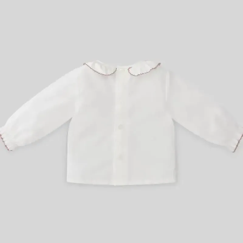 paz_rodriguez__blusa_de_t_SKUcHVuux1J_1.webp Paz Rodriguez - Blusa de tecido bebê unissex Esencial, branco/rosa giz Outlet