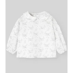 Paz Rodriguez - Blusa Recém-Nascida Tecido Pulgarcito, Cinza Pêra Discount