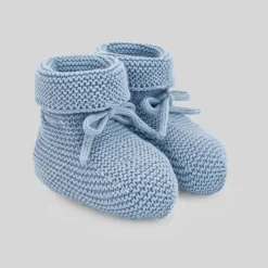 Paz Rodriguez - Bota Baby Neutro Malha Esencial, Azul Regata Fashion