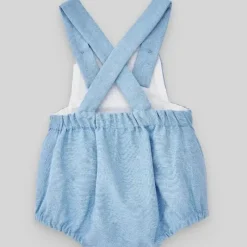 Paz Rodriguez - Conjunto de bebê 2 unidades, macacão e camiseta para recém-nascidos, branco/azul giz Discount