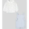 Paz Rodriguez - Conjunto de macacão e blusa para bebê menino Glaciar, azul giz Best