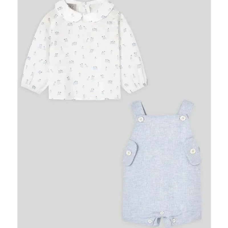 paz_rodriguez__conjunto_d_SKUfm1p6Nw0_0.webp Paz Rodriguez - Conjunto de macacão e blusa para bebê menino Glaciar, azul giz Best