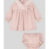 Paz Rodriguez - Conjunto de vestido e bloomer para bebê menina, rosa pó Fashion