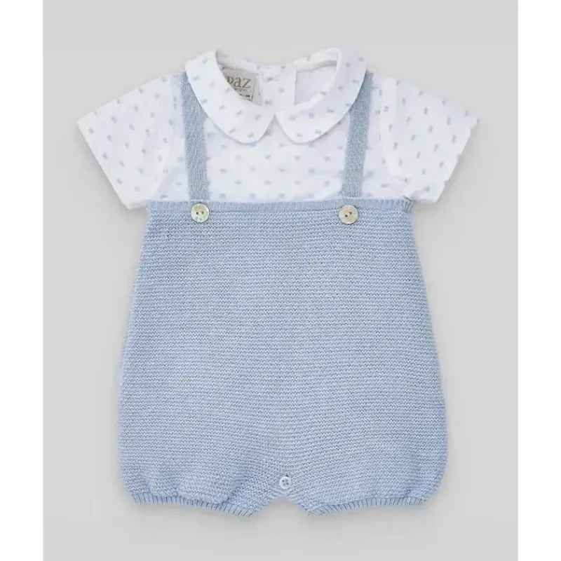 paz_rodriguez__macaco_rec_SKUAoJ84pz9_0.webp Paz Rodriguez - Macacão recém-nascido tecido para bebê menino, azul celeste Outlet
