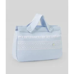 Paz Rodriguez - Woven Bag Torres, Chalk Blue/White Sale