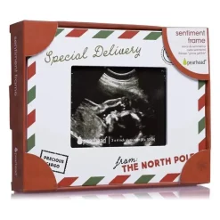 Pearhead Baby Pearhead - Moldura de ultrassonografia de Natal com entrega especial, anúncio de gravidez no feriado Discount