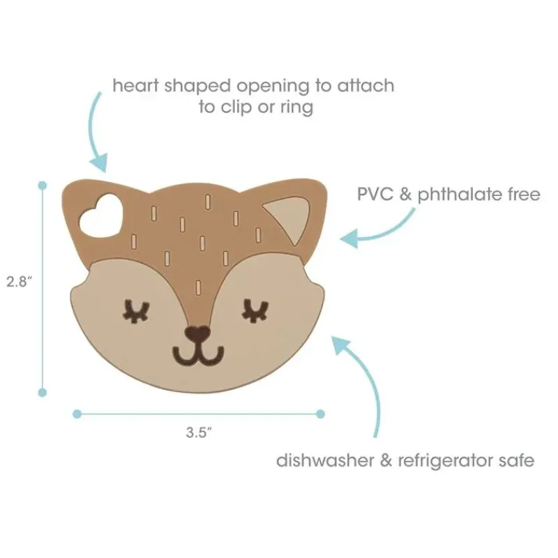 pearhead__silicone_teethe_SKUs6UX7JAe_2.webp Pearhead Baby Pearhead - Silicone Teether Bpa Free, Fox Clearance