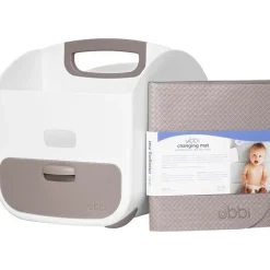 Pearhead Baby Pearhead - Ubbi porta-fraldas portátil e trocador, armazenamento de fraldas, cinza Outlet