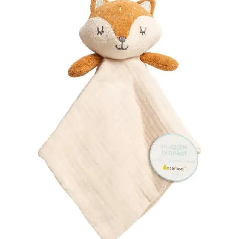 pearhead_baby__cobertor_d_SKUgWckaOmY_6.webp Pearhead Baby - Cobertor de segurança, Brinquedo aconchegante, Bicho de pelúcia, Musselina de algodão Fox Lovey Clearance