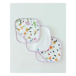 Little Unicorn Pequeno unicórnio - pacote de 3 panos de algodão, bagas e flores Online