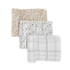 Little Unicorn Pequeno Unicórnio - Swaddle de musselina de algodão 3Pk, abelhas de jardim Discount