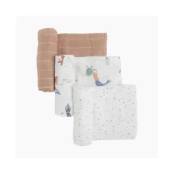Little Unicorn Pequeno Unicórnio - Swaddle de musselina de algodão 3Pk, sereias Discount