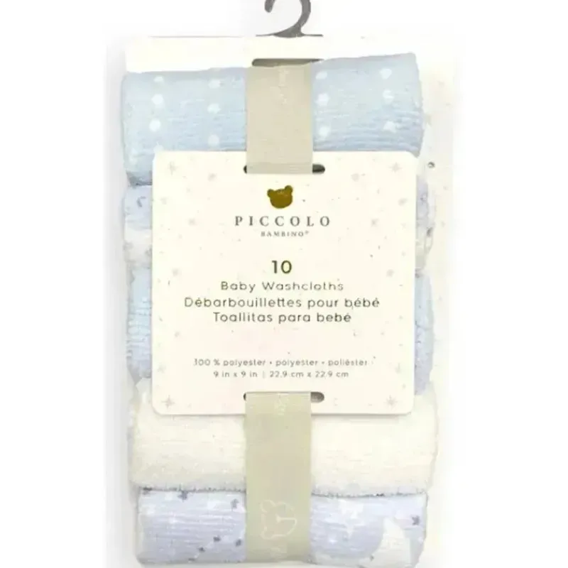 piccolo_bambino___pk_wash_SKUbiyCO0Yc_0.webp Piccolo Bambino - 10 Pk Washcloth Set Blue New