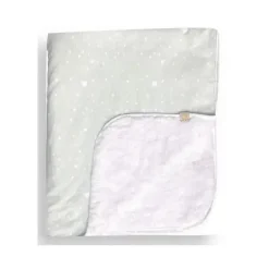 Piccolo Bambino - Jersey Stroller Blanket With Sherpa Reverse Green Outlet