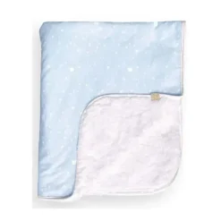 Piccolo Bambino - Jersey Stroller Blanket With Sherpa Reverse Blue New