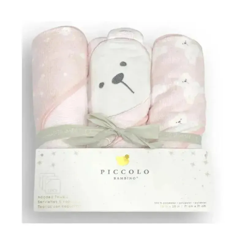 piccolo_bambino__pk_hoode_SKU98tSMiE1_1.webp Piccolo Bambino - 3Pk Hooded Towel Pink Best