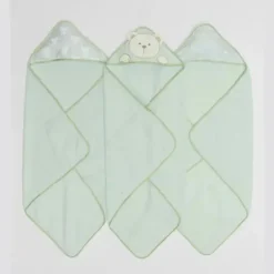 Piccolo Bambino - 3Pk Hooded Towel Green Discount