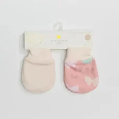 Piccolo Bambino - 2Pk Jersey Scratch Mitts Pink Online