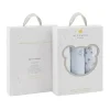 Piccolo Bambino - 3Pk Muslin Burp Cloth In Gift Box Blue New