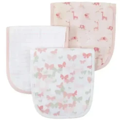 Piccolo Bambino - 3Pk Muslin Burp Cloth In Gift Box Pink Online