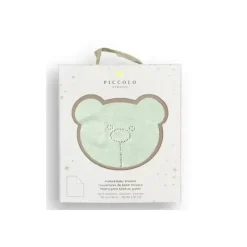 Piccolo Bambino - Pointelle Signature Stroller Blanket With Gift Box Green New